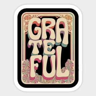 Grateful – Faith-Filled Vintage Typograph Sticker